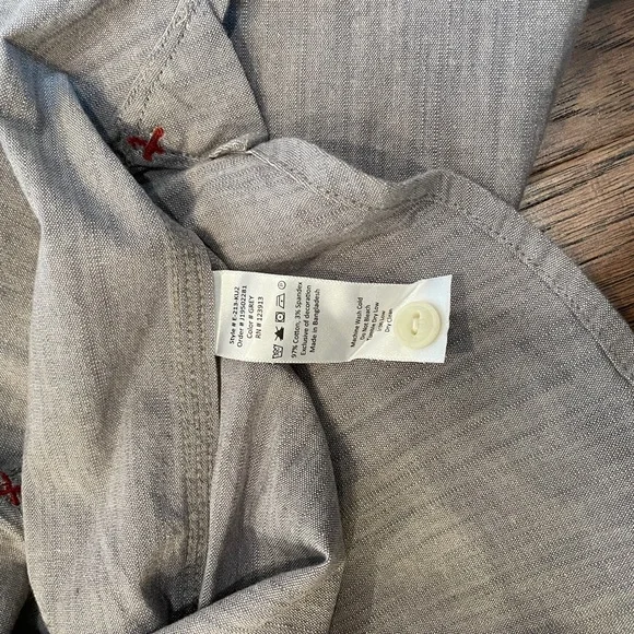 JACHS New York “The Vintage Chambray Shirt” Button down in Grey Large NWT